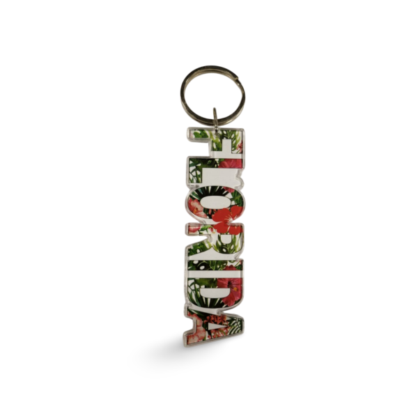Florida Acrylic Key Chain - "Hibiscus"