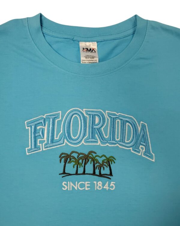 Embroidery T-shirt Florida 6 Palm Tree Pool