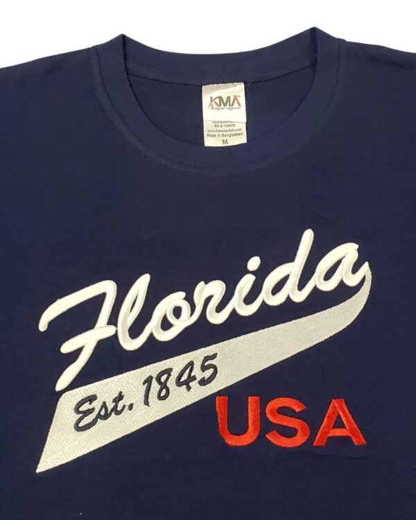 Embroidery T-shirt Florida Slush USA Navy