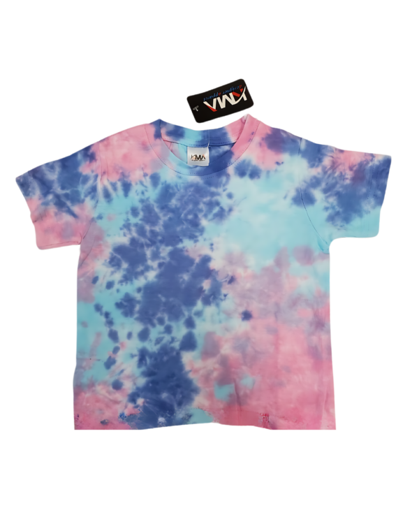 Toddler Tie Dye Short Sleeve T-shirt - "Spiral and Various Collection"