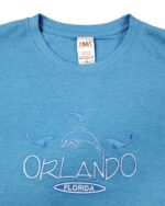 Embroidery T-shirt Orlando 4 Dolphin Turquoise Heather