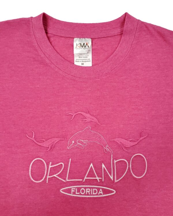 Embroidery T-shirt Orlando 4 Dolphin Heliconia Heather