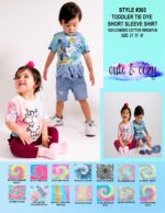 Toddler Tie Dye Short Sleeve T-shirt - "Spiral and Various Collection"