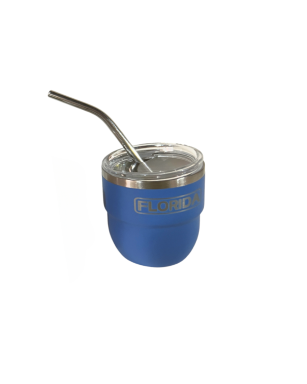 4oz Florida Stainless Steel Vacuum Mini Tumbler Coffee Cup/Shot Glass with Lid and Straw, Hot & Cold.