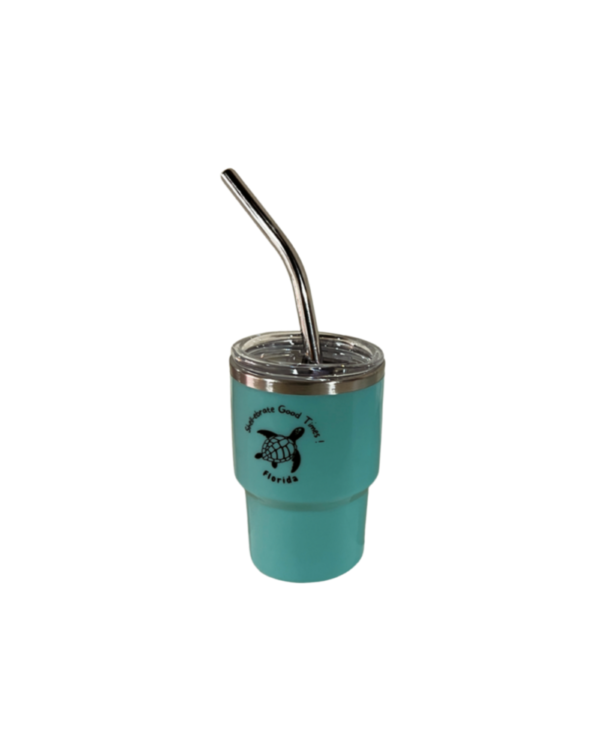 3oz Sea Turtle Stainless Steel Vacuum Insulated with Lid and Straw, Hot & Cold Tumbler