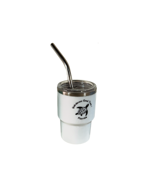 3oz Sea Turtle Stainless Steel Vacuum Insulated with Lid and Straw, Hot & Cold Tumbler