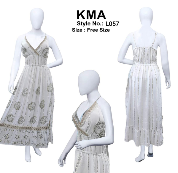 Ivory Lurex Maxi Dress – Boho Spaghetti Strap Paisley Gown