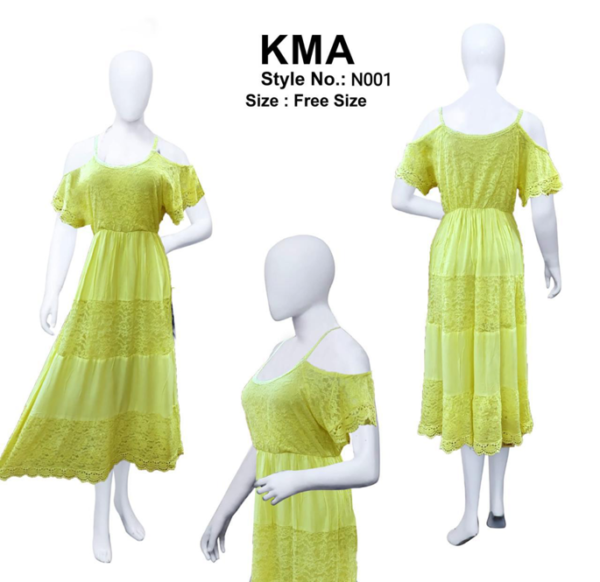 Lime Yellow Lace Dress – Boho Cold Shoulder Tiered Midi Gown
