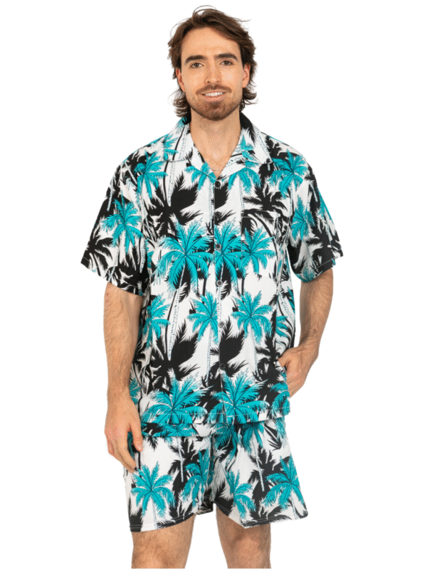 Men's Hawaiian Shorts 'PALM WHITE'