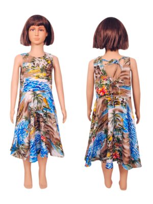 Girls' Breezy Sleeveless Tank Dress – Boat Navy and Boat Pink